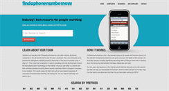 Desktop Screenshot of findaphonenumbernow.com